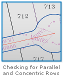 checking for parallel and concentric rows